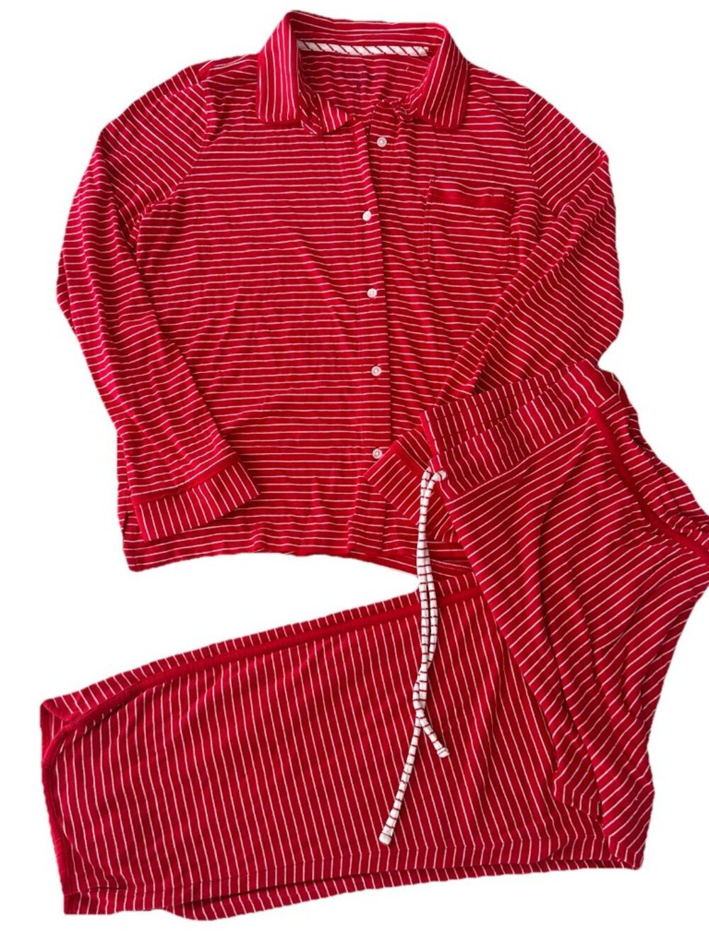 Vineyard Vines Red White Stripe Pajama Lounge Set M